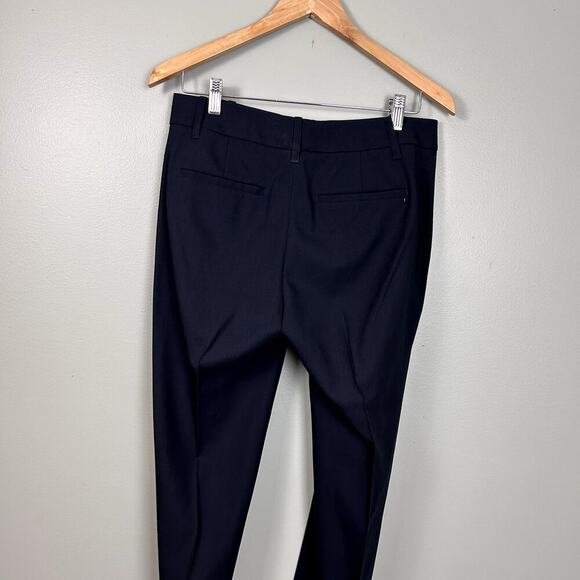 Vince Cuffed Coin Pocket Trousers Navy Blue Wool Straight Leg Work Pants size 4 - Picture 8 of 8